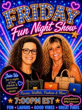 Friday Fun Night Show - Assorted Women's Purses (Black, Tan, Orange, Blue)